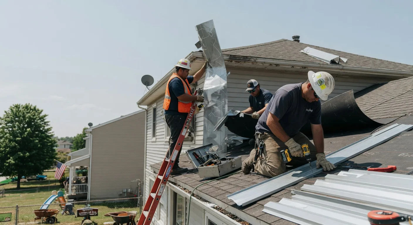 Storm Damage Metal Roof Repair in Magnolia, IA